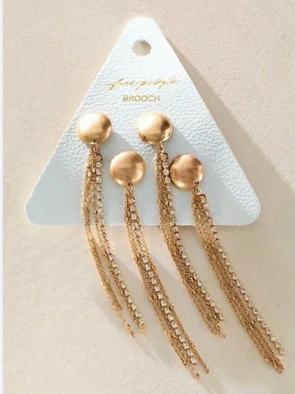 NEW FREE PEOPLE Brooch/4 Pin set in Gold tone NWT🌷